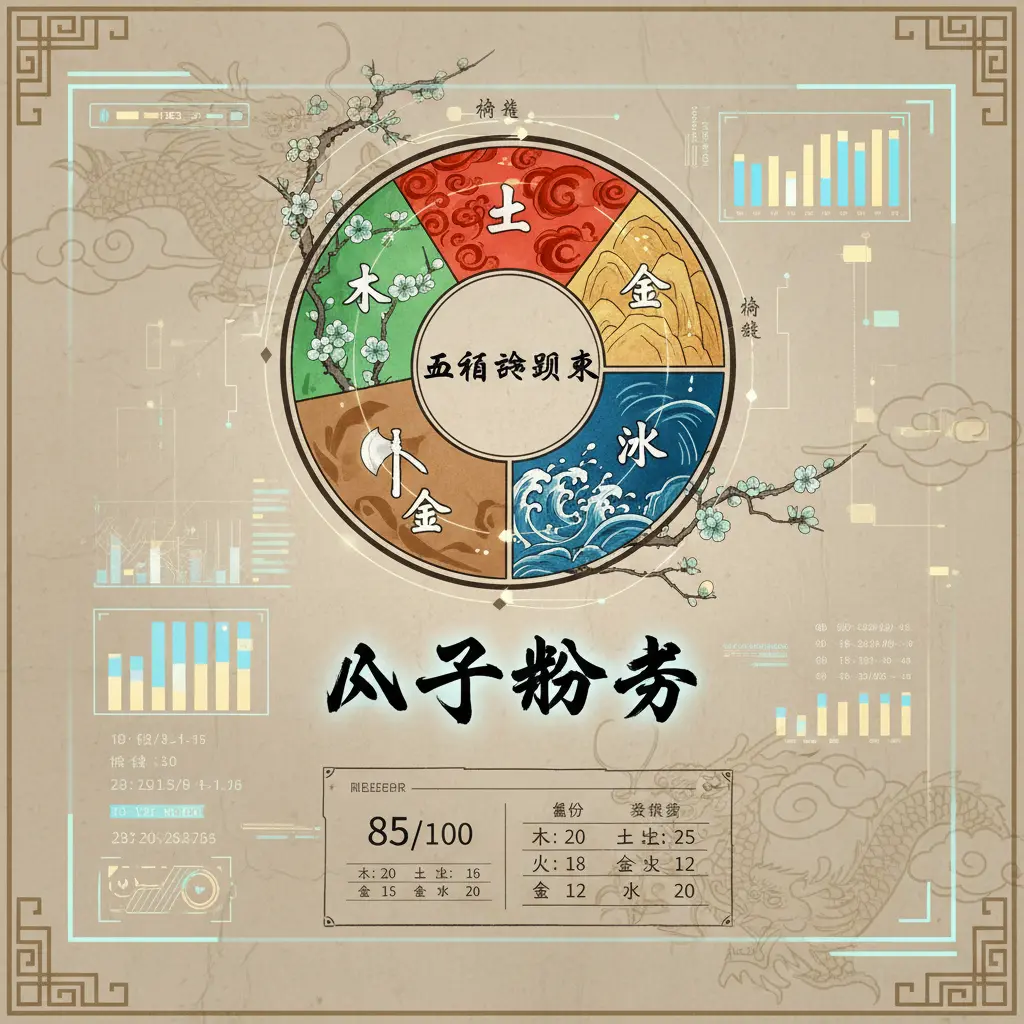 八字分數 - 五行查詢表