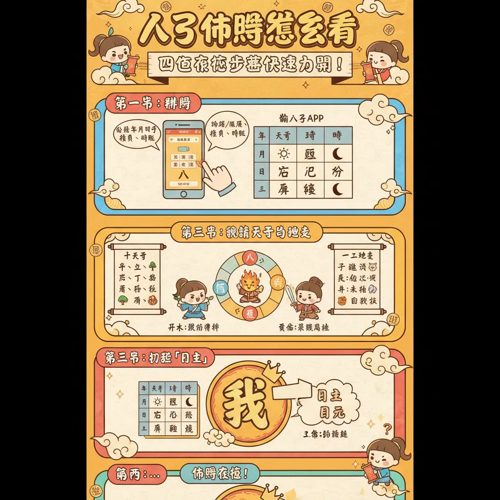 四步看懂你的八字命盤：從排盤到解讀的完整指南