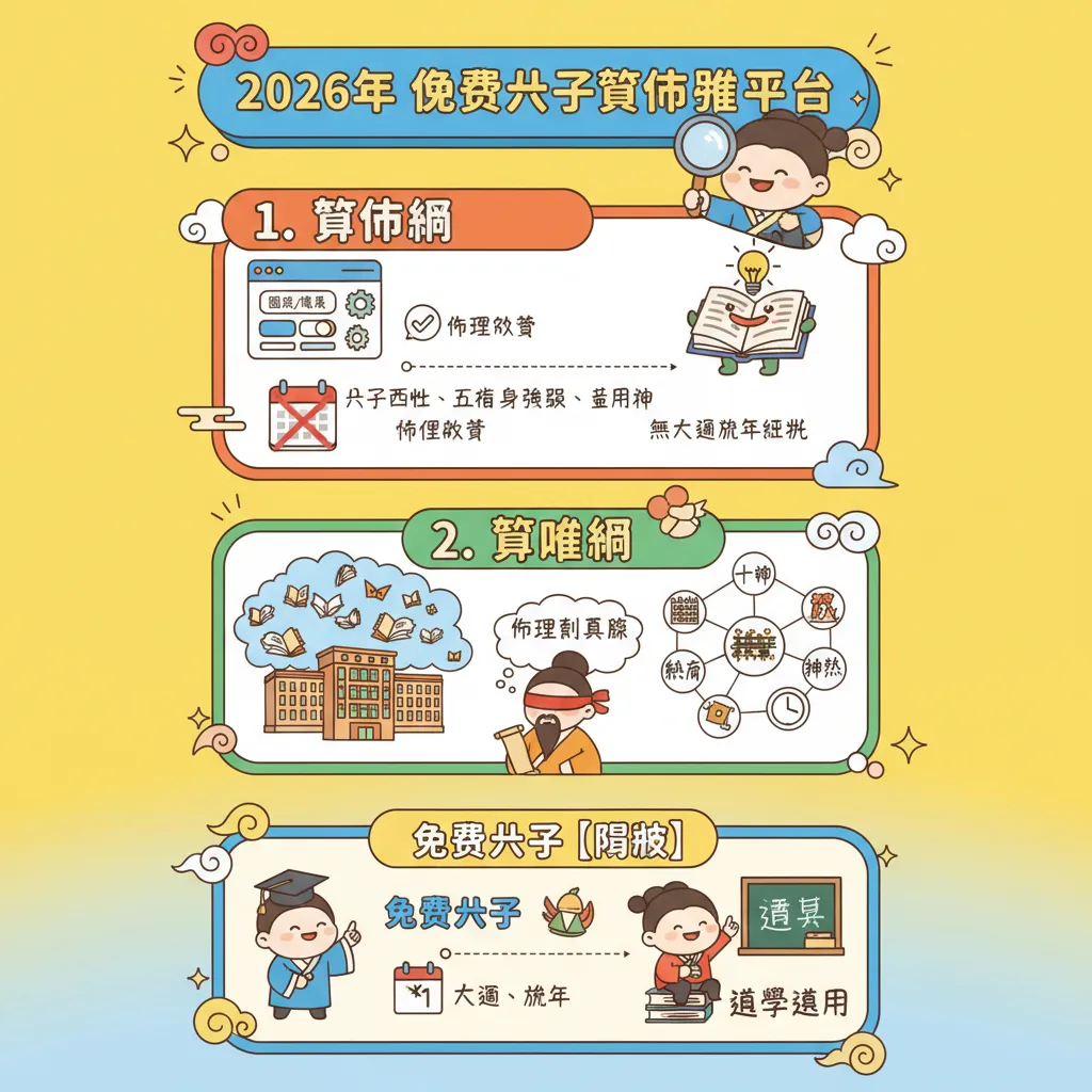 2026年五大免費八字算命平臺功能與準確度評比