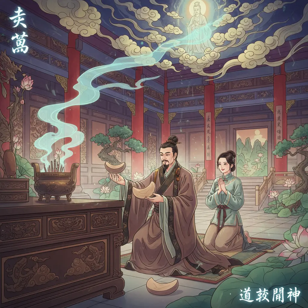 道教問神 - 笑筊