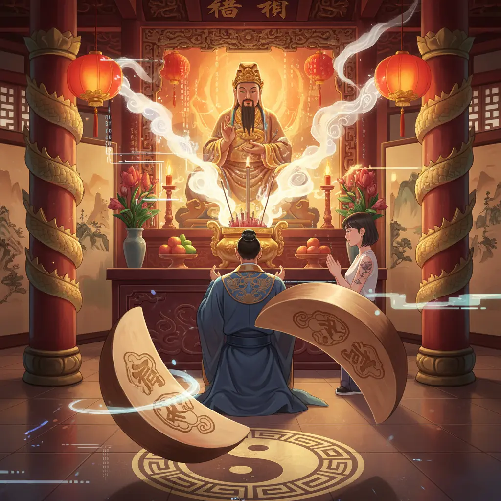 道教問神 - 筊杯