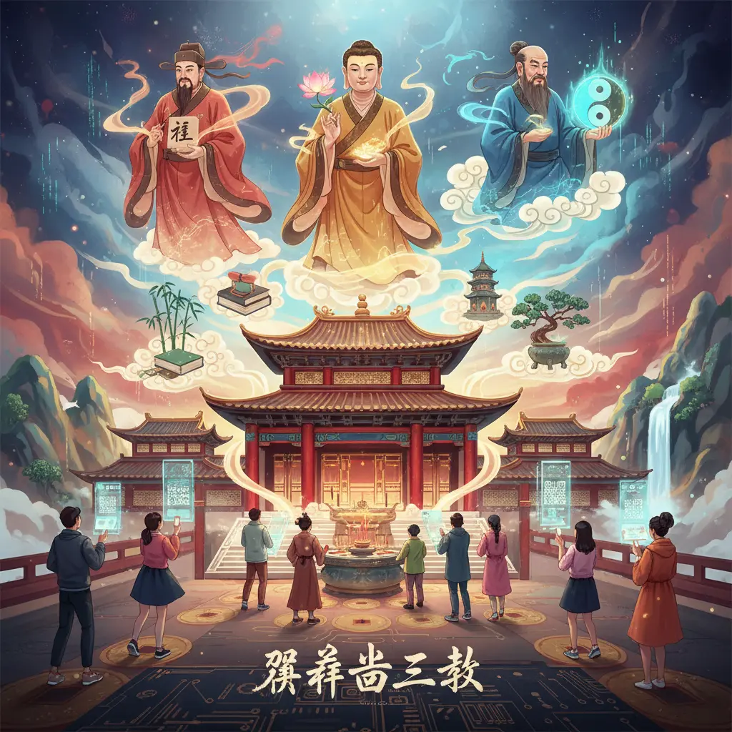 黃大仙廟 - 儒釋道三教